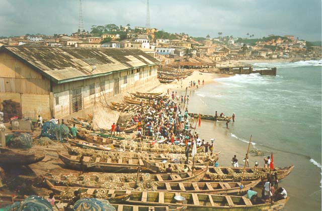 fishing boats, Elmina, Ghana, 1997