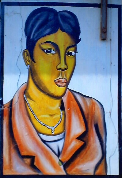 woman (mural), Bukoba, Tanzania, 2002
