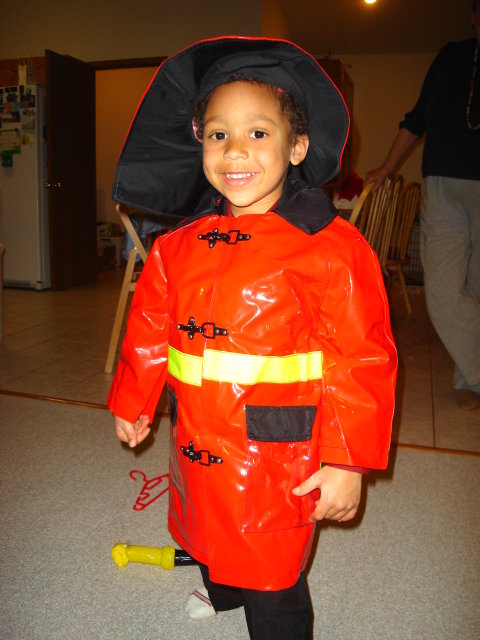 Joachim as fireman, Fort Collins, Colorado, 2009