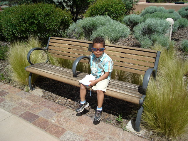 Joachim on a park bench, Santa Fe, New Mexico, 2009