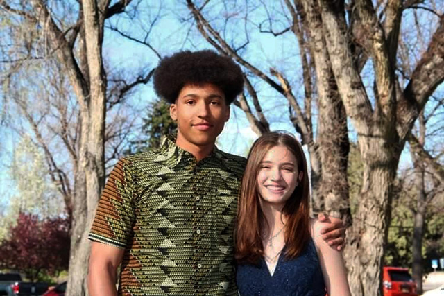 Joachim with his prom date, Fort Collins, Colorado, 2022