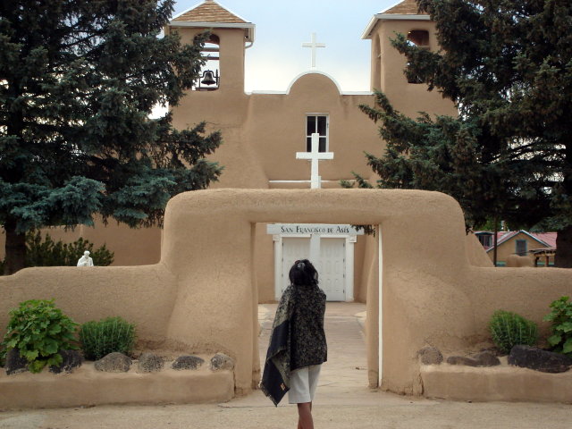 Joanitha at San Francisco de Asis church, Taos, New Mexico, 2009