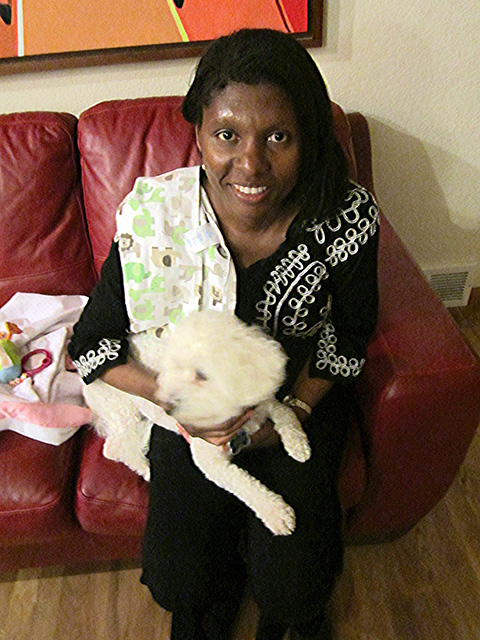 Joanitha holding Tate, Fort Collins, Colorado, 2014