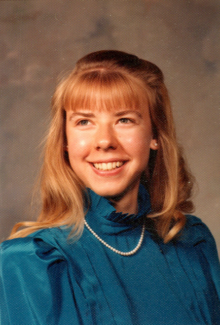 Kathy in high school, South Bend, Indiana, 1983