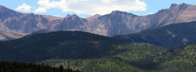 view of Pike's Peak, Mueller State Park, Colorado, 2019