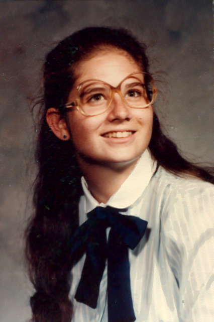 Paula in high school, South Bend, Indiana, 1983