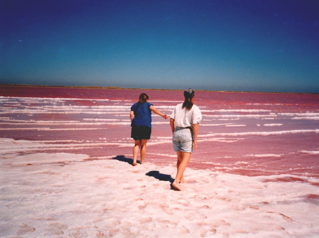 Pink water near the salt works, Swakopmund, Namibia, 1996