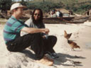 Greg and Deqa at 'Miami Beach', Bukoba, Tanzania, 2001