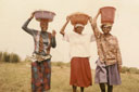 Joanitha and friends carrying buckets, Bukoba, Tanzania, 1998