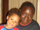 Joachim with Geraldina's son Eddie, Bukoba, Tanzania, 2008