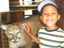 Joachim with a mountain lion, Mueller State Park, Colorado, 2010