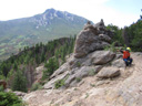 Joachim on rock piles by Lily Mountain, Rocky Mountain National Park, Colorado, 2011