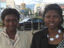 Maria and Joanitha by the clock tower, Arusha, Tanzania, 2008