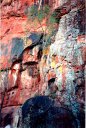 colorful rock cliff, Waterberg National Park, Namibia, 1997